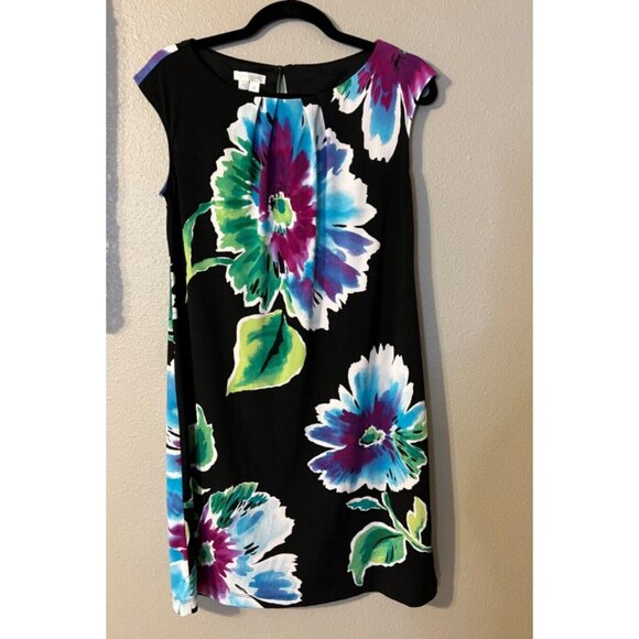 London Times Dress 8 Colorful Stretch Career Church Lightweight Washable - Picture 7 of 7